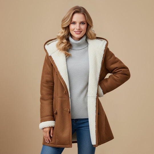 Wintermantel Damen | Dufflecoat | Knebelknöpfe für Zeitlose Wärme 3