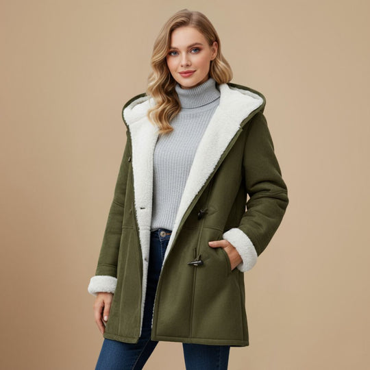 Wintermantel Damen | Dufflecoat | Knebelknöpfe für Zeitlose Wärme 5