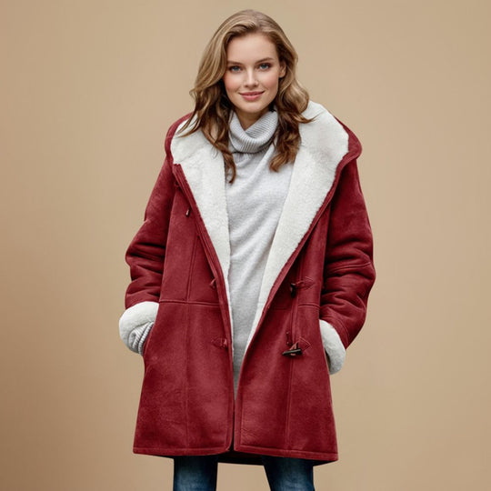Wintermantel Damen | Dufflecoat | Knebelknöpfe für Zeitlose Wärme 7