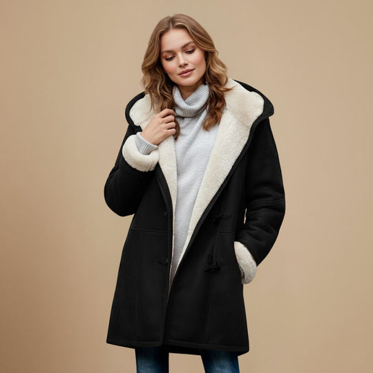 Wintermantel Damen | Dufflecoat | Knebelknöpfe für Zeitlose Wärme 9
