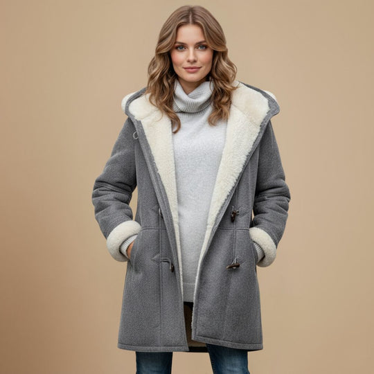 Wintermantel Damen | Dufflecoat | Knebelknöpfe für Zeitlose Wärme 1