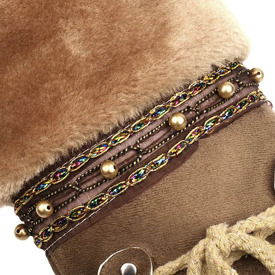 Winterstiefel Damen Kniehoch | Warm Gefüttert & Boho Chic 9