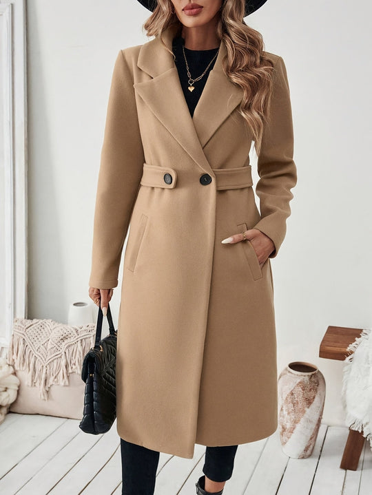 Wolmix Jas - Lang H Silhouet & Verstelbare Riem Notch Revers 6