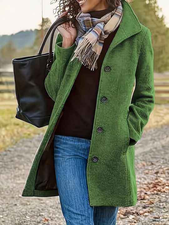 Wolmix Jas – Middellange Met Knoopsluiting En Warmte 1