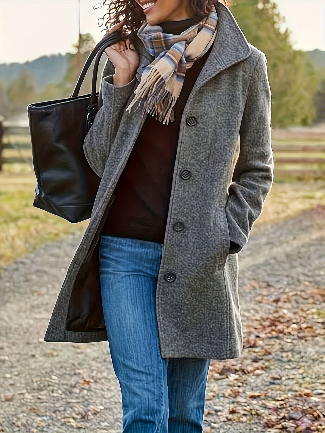 Wolmix Jas – Middellange Met Knoopsluiting En Warmte 3