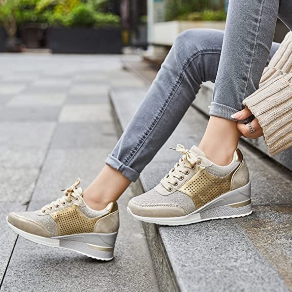 Xandra™ | Hoge Hakken Sneakers met sleehak 0