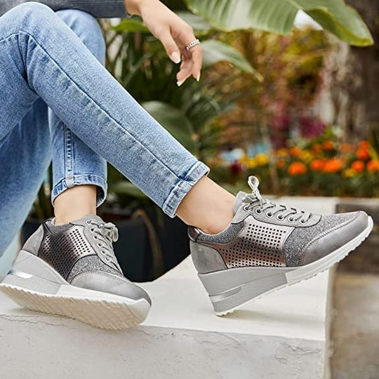 Xandra™ | Hoge Hakken Sneakers met sleehak 1