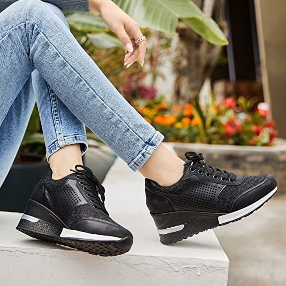 Xandra™ | Hoge Hakken Sneakers met sleehak 2