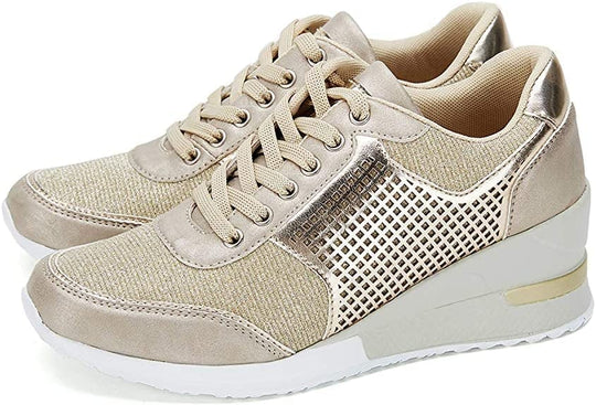 Xandra™ | Hoge Hakken Sneakers met sleehak 4