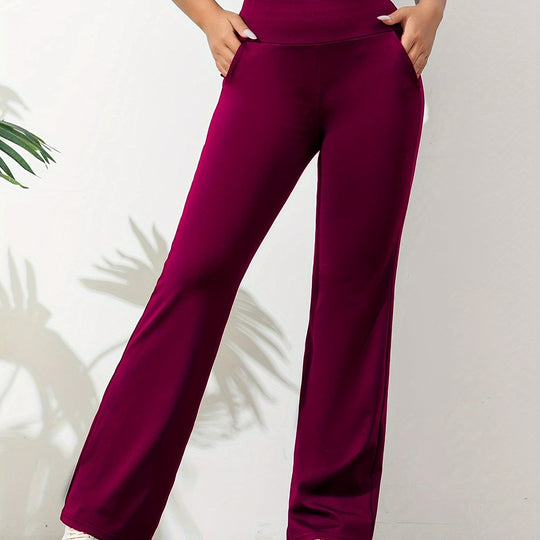 Yogabroek Dames | Flared Legging | Elastische taille & zakken voor vrije beweging