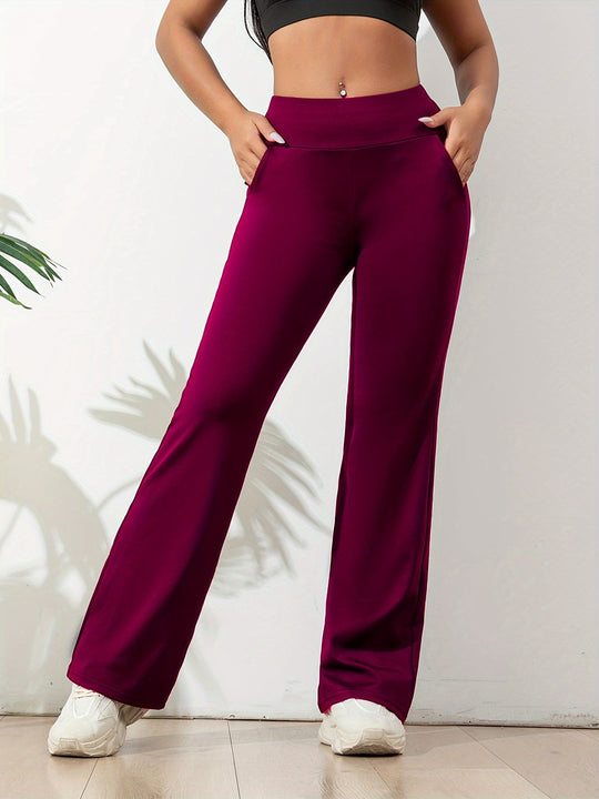 Yogabroek Dames | Flared Legging | Elastische taille & zakken voor vrije beweging