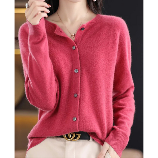 Zachte Merino Wollen Dames Cardigan - Milana 0