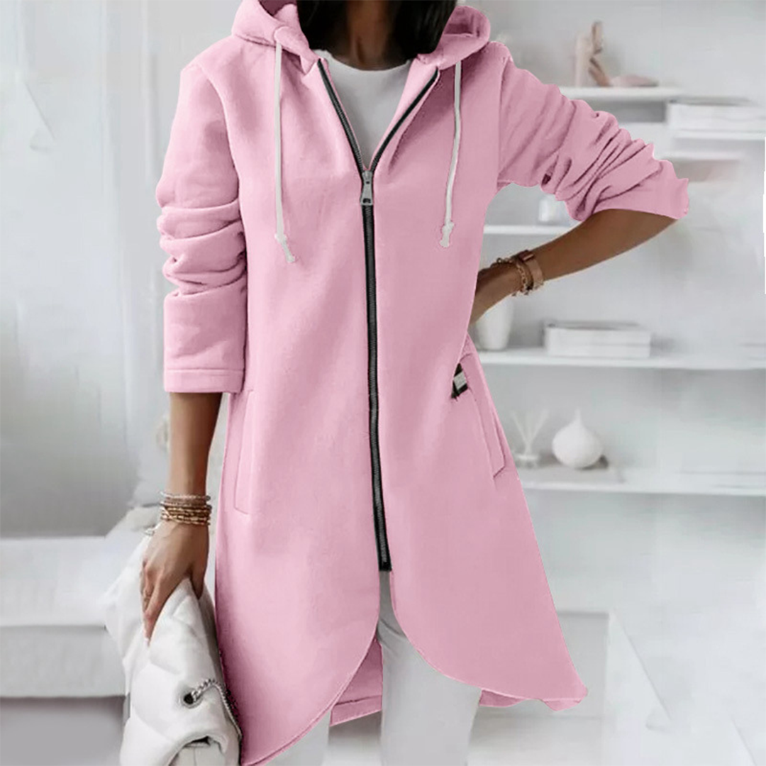 Zip-Hoodie Damen | Longline Schnitt & Kuscheliger Innenstoff