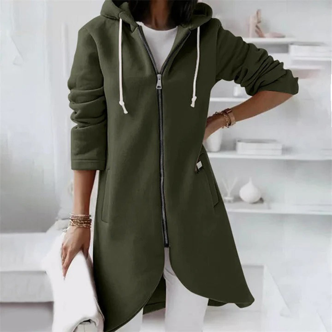 Zip-Hoodie Damen | Longline Schnitt & Kuscheliger Innenstoff