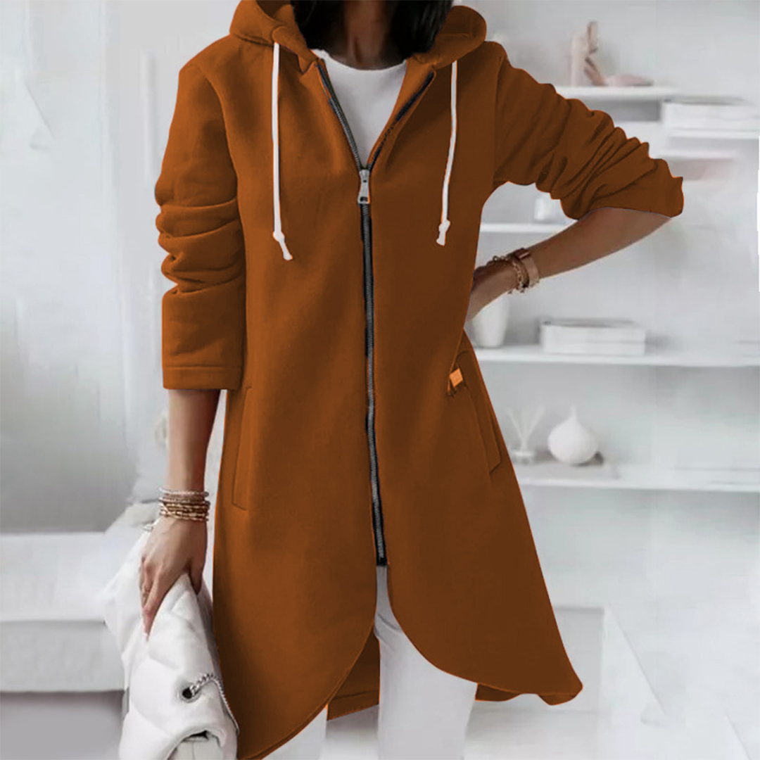 Zip-Hoodie Damen | Longline Schnitt & Kuscheliger Innenstoff