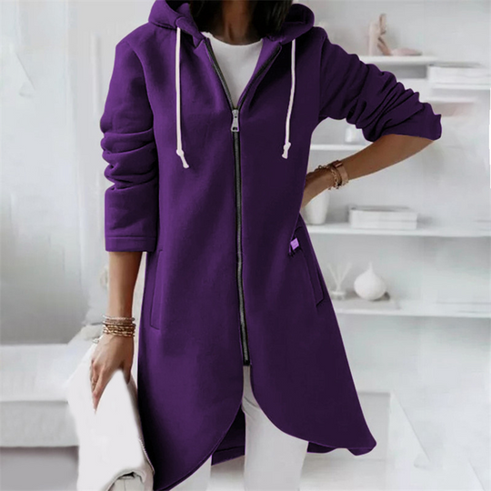 Zip-Hoodie Damen | Longline Schnitt & Kuscheliger Innenstoff