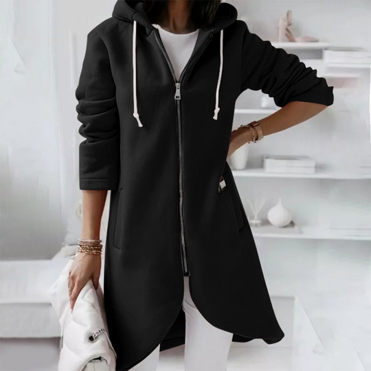 Zip-Hoodie Damen | Longline Schnitt & Kuscheliger Innenstoff