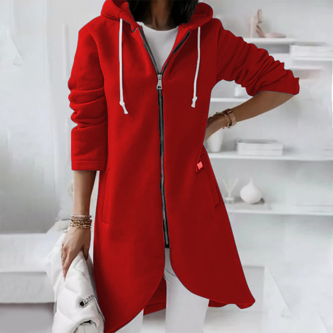 Zip-Hoodie Damen | Longline Schnitt & Kuscheliger Innenstoff