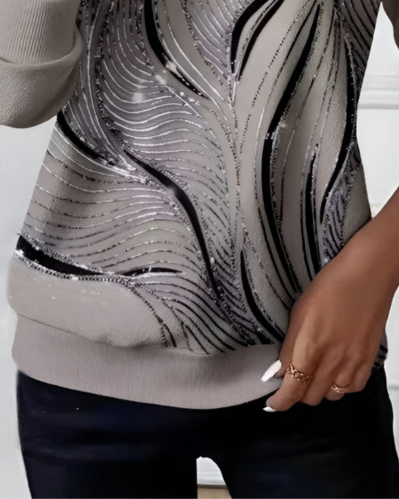 Zip Trui Dames | Modern Patroon Design
