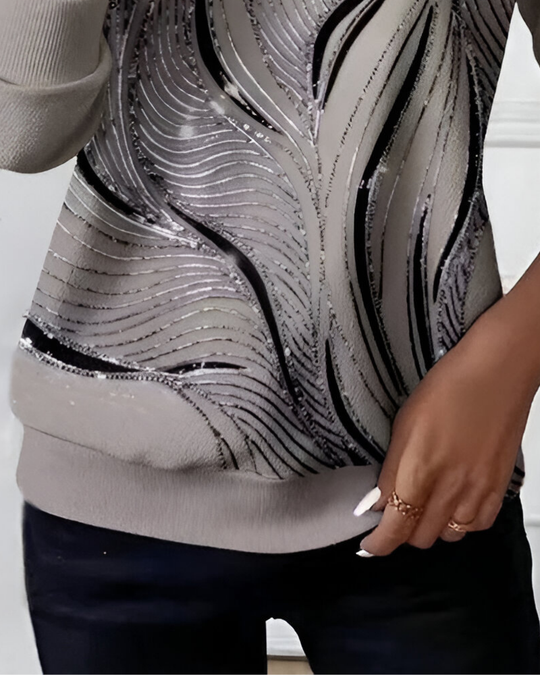 Zip Trui Dames | Modern Patroon Design