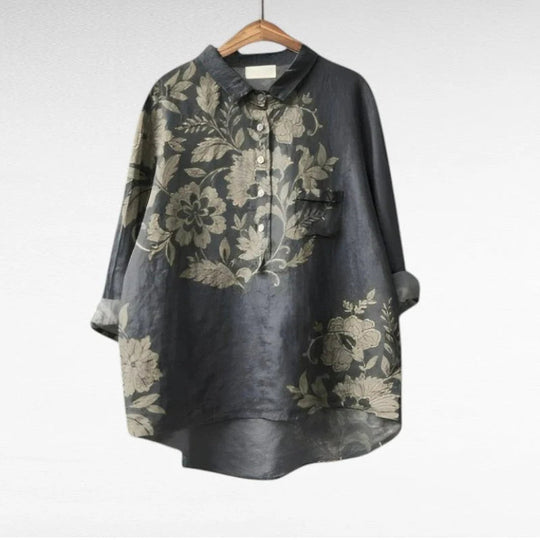 Zomer Blouse Dames | Artistieke Print & Losvallende Pasvorm