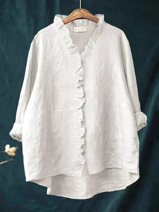 Zomer Blouse Dames | Artistieke Print & Losvallende Pasvorm