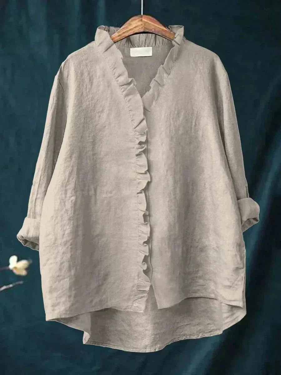 Zomer Blouse Dames | Artistieke Print & Losvallende Pasvorm
