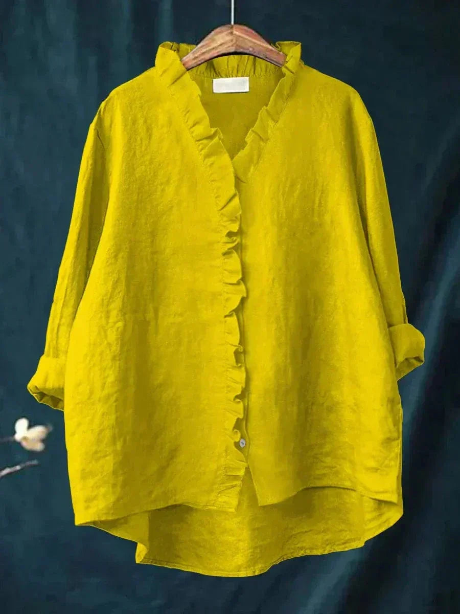 Zomer Blouse Dames | Artistieke Print & Losvallende Pasvorm