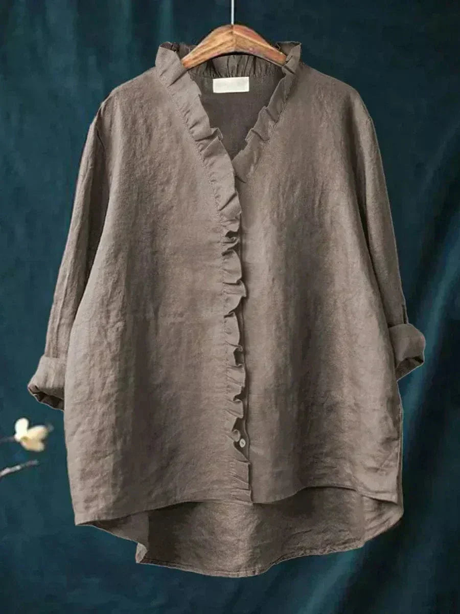 Zomer Blouse Dames | Artistieke Print & Losvallende Pasvorm