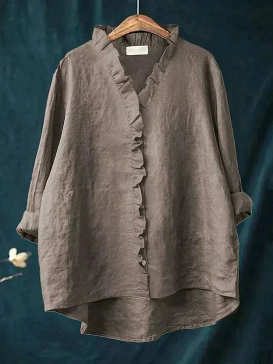 Zomer Blouse Dames | Artistieke Print & Losvallende Pasvorm
