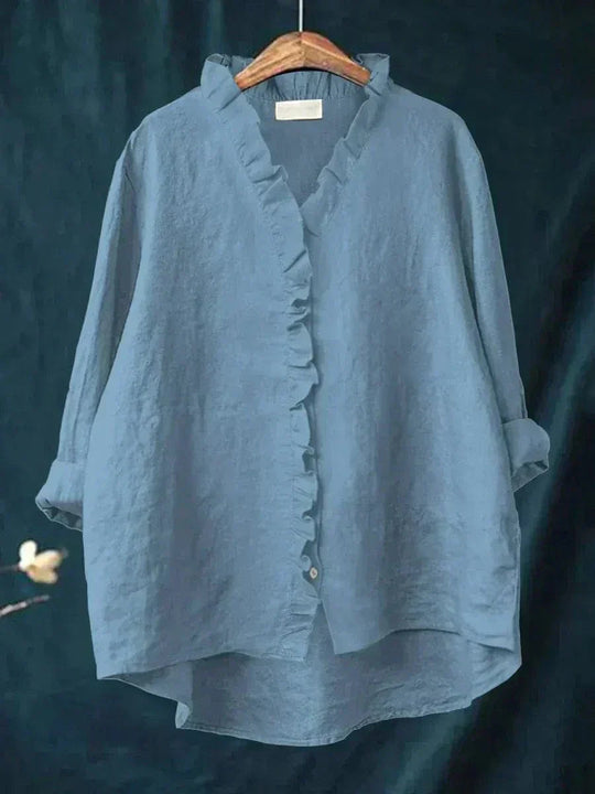 Zomer Blouse Dames | Artistieke Print & Losvallende Pasvorm