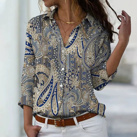 Zomer Blouse Dames | Bloemenprint & Lange Mouwen