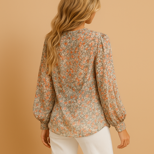 Zomer Blouse Dames | Romantische Bloemenprint & Ballonmouwen