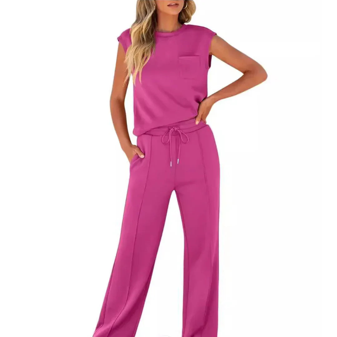 Zomer Jumpsuit Dames | Co-Ord Set met Losse Broek & Mouwloos Top