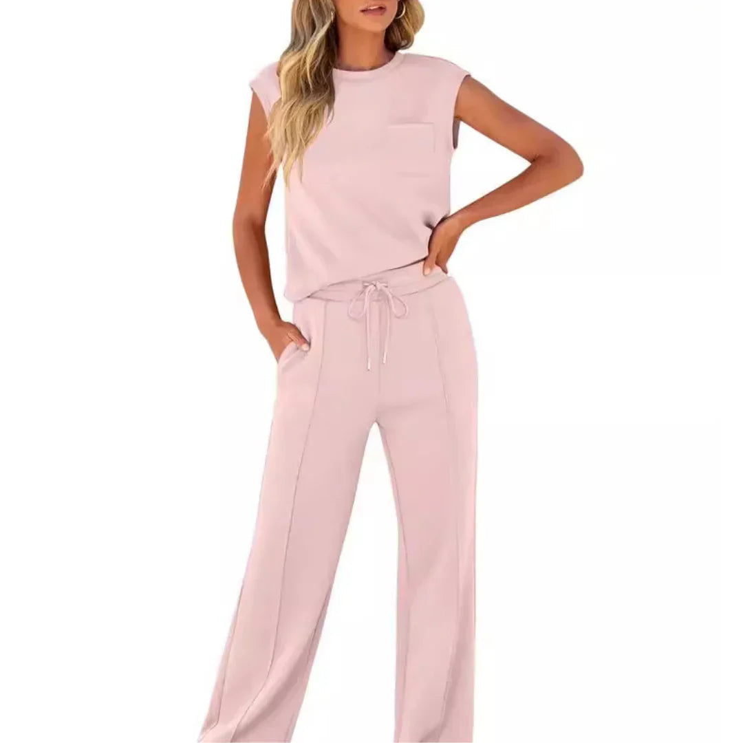 Zomer Jumpsuit Dames | Co-Ord Set met Losse Broek & Mouwloos Top