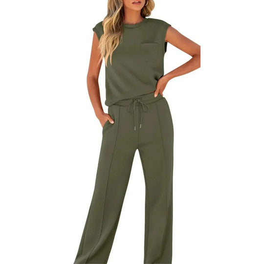 Zomer Jumpsuit Dames | Co-Ord Set met Losse Broek & Mouwloos Top
