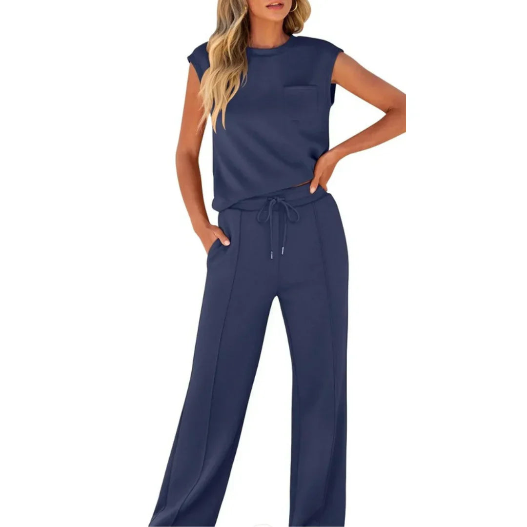 Zomer Jumpsuit Dames | Co-Ord Set met Losse Broek & Mouwloos Top