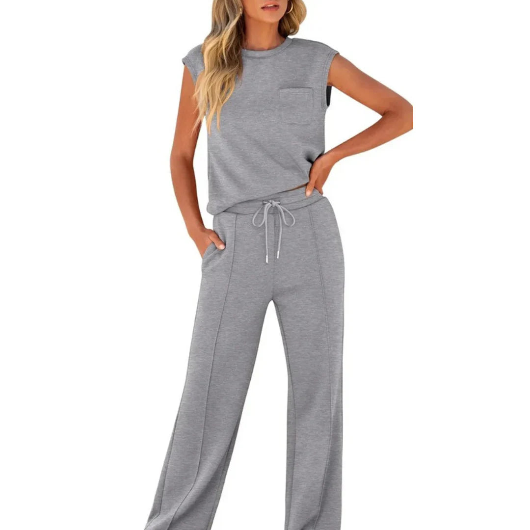 Zomer Jumpsuit Dames | Co-Ord Set met Losse Broek & Mouwloos Top