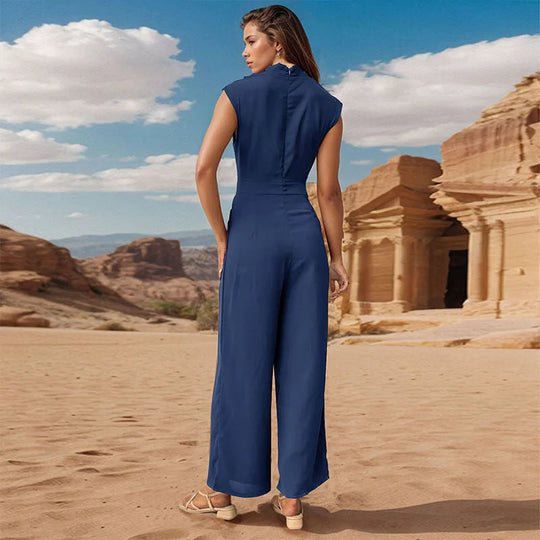 Zomer Jumpsuit Dames | Elegante Swingende Kraag & Wide Leg