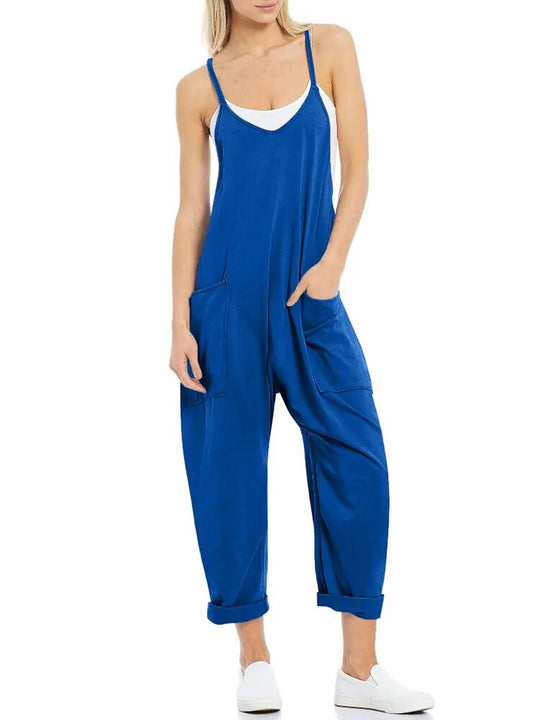 Zomer Jumpsuit Dames | Losse Overall met Zakken & Spaghettibandjes