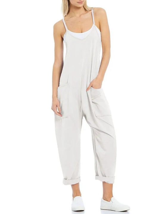 Zomer Jumpsuit Dames | Losse Overall met Zakken & Spaghettibandjes