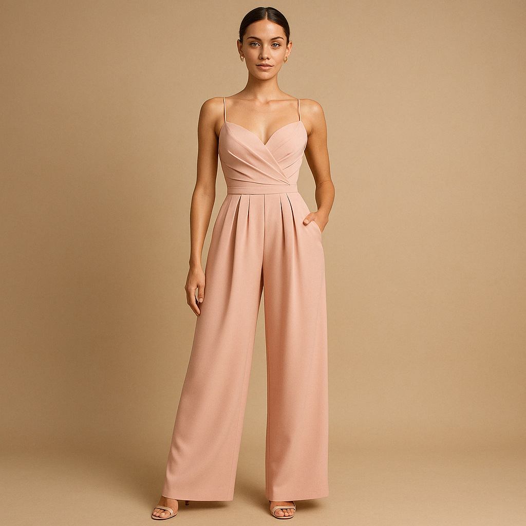Zomer Jumpsuit Dames | Wijde Pijp & Flatterend Gekruist Décolleté