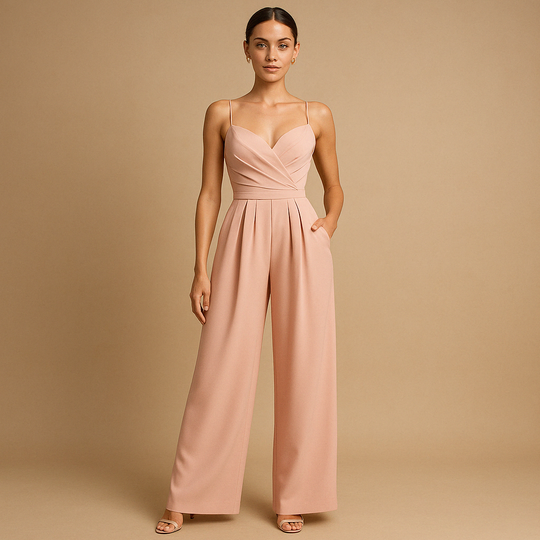 Zomer Jumpsuit Dames | Wijde Pijp & Flatterend Gekruist Décolleté