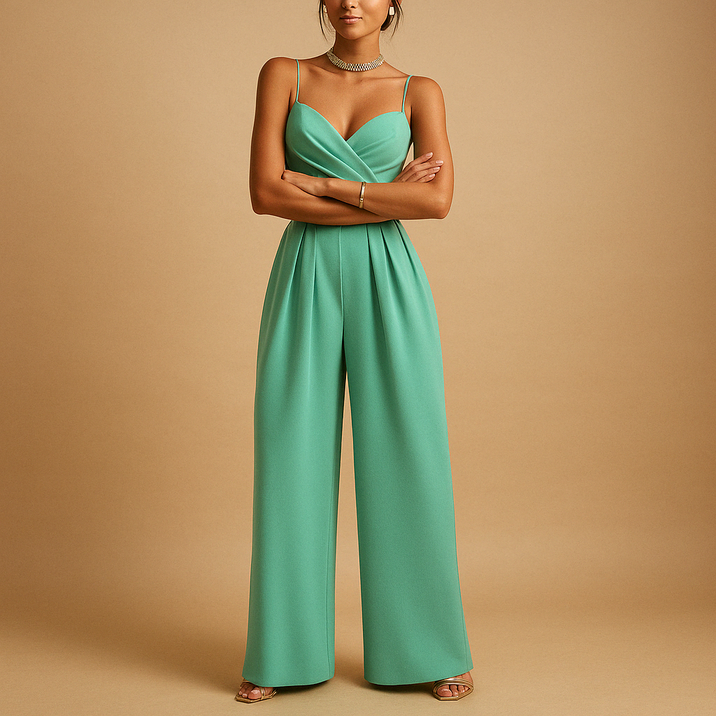 Zomer Jumpsuit Dames | Wijde Pijp & Flatterend Gekruist Décolleté