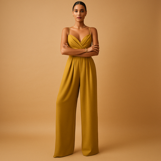 Zomer Jumpsuit Dames | Wijde Pijp & Flatterend Gekruist Décolleté