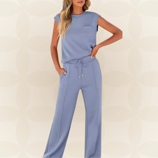 Zomer Outfit Dames | Casual Set met Broek & Mouwloos Top