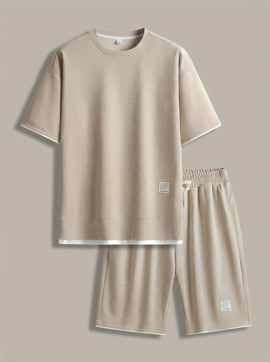 Zomer Outfit Heren | T-shirt & Short Set met Contrastbies