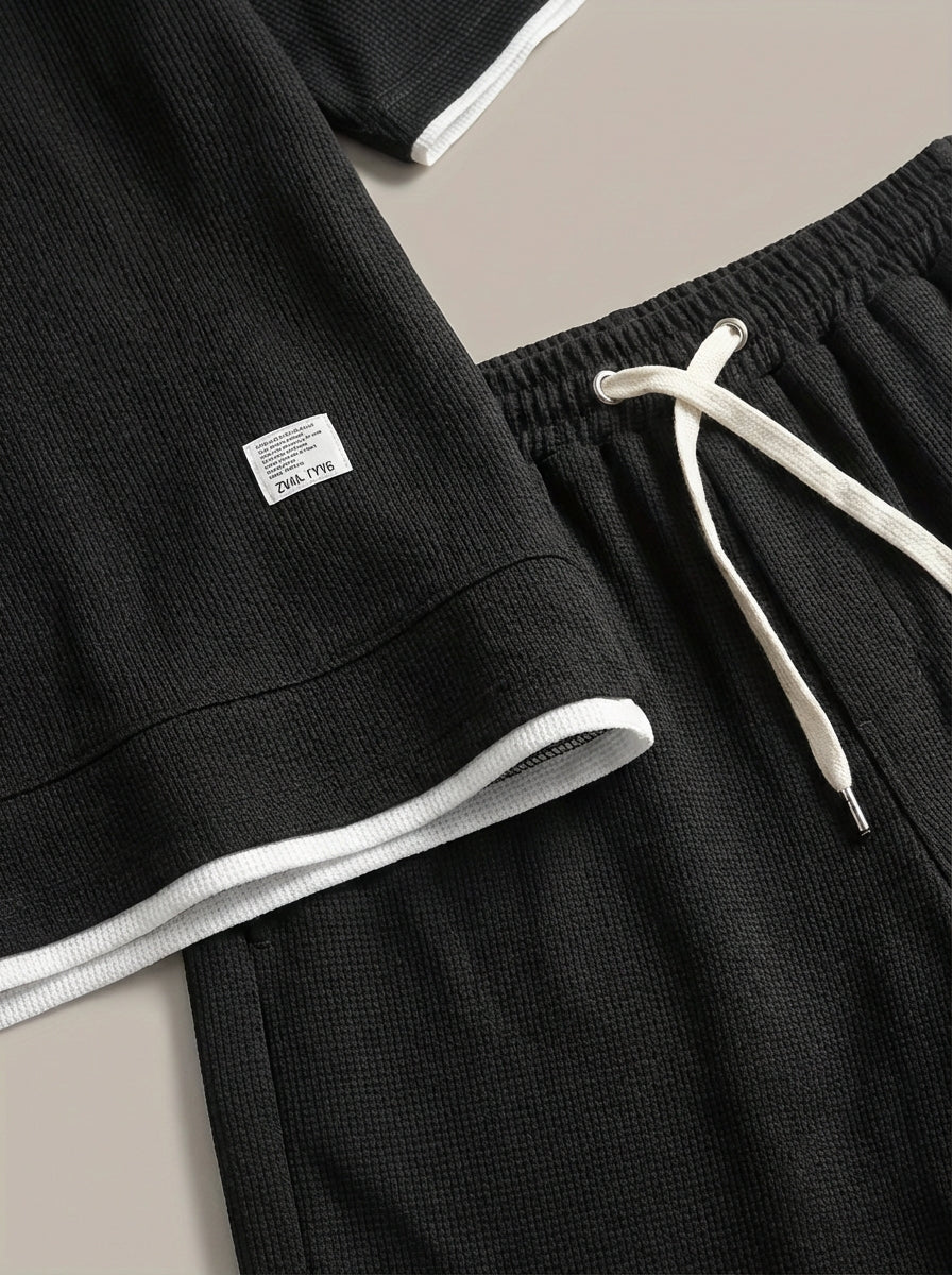 Zomer Outfit Heren | T-shirt & Short Set met Contrastbies
