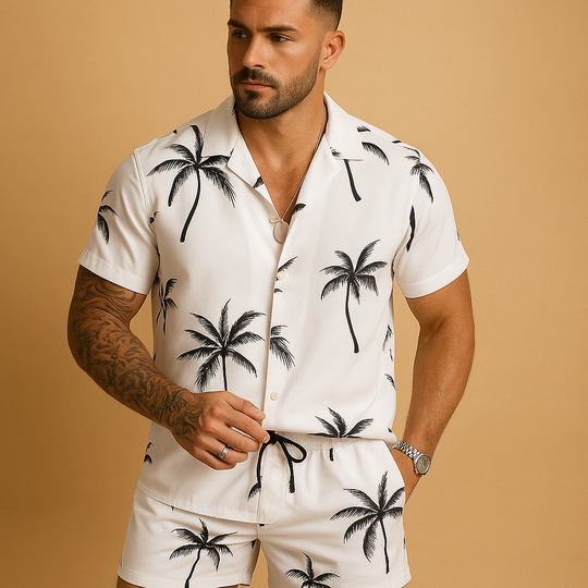 Zomer Outfit Heren | Tropisch Print Set met Shirt & Short