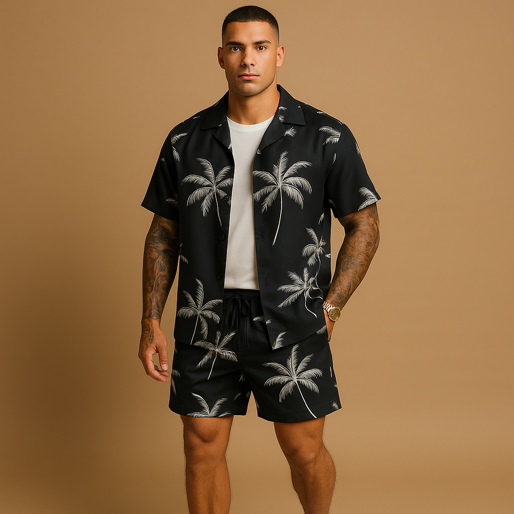 Zomer Outfit Heren | Tropisch Print Set met Shirt & Short